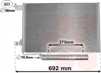 VAN WEZEL 30015386 -  Конденсатор, кондиционер